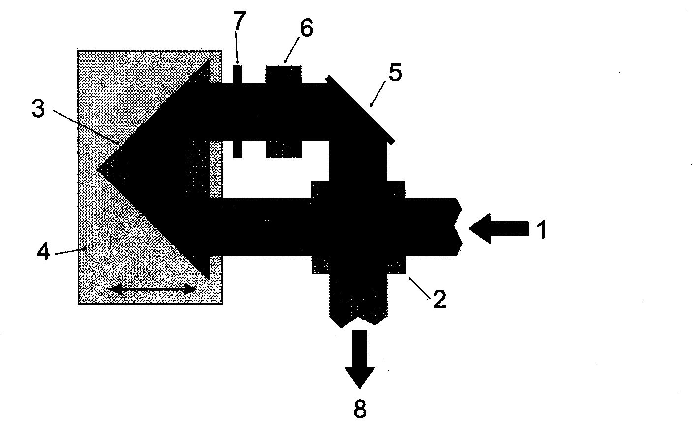 Scanning interferometer device for measuring imaging Fourier transform spectrum