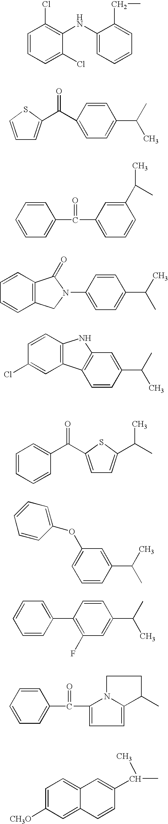 Non-donating nsaids adsorbed into carrier particles