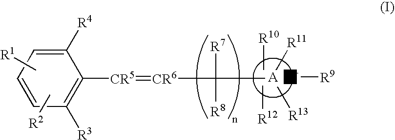 Nitrogen-containing heterocyclic derivatives having 2, 6-disubstituted styryl