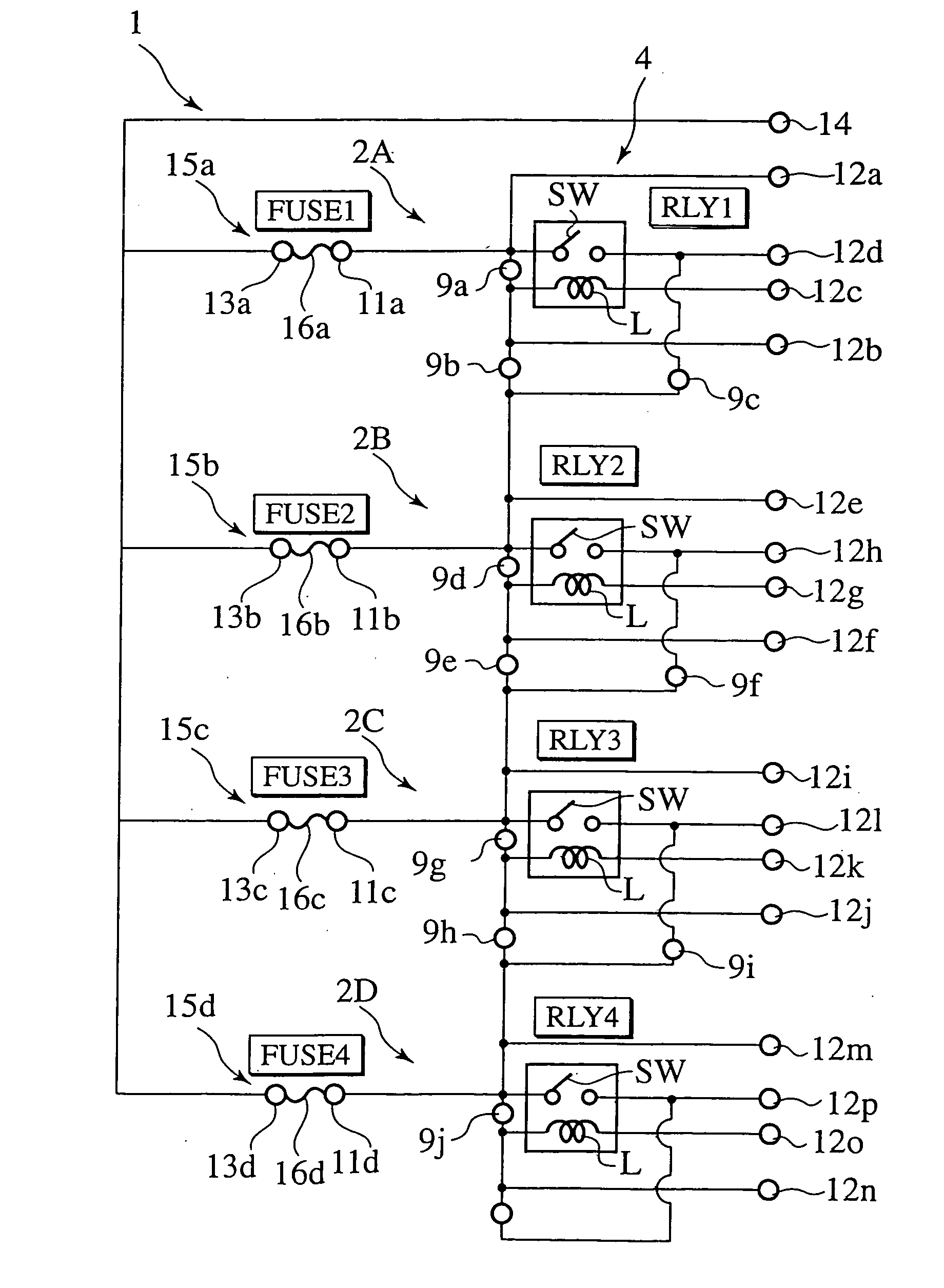 Relay, relay unit and electrical junction box