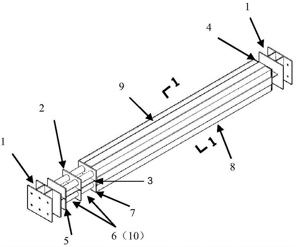 Spring type self-reset anti-buckling supporting device