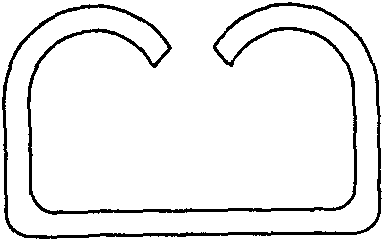 Double-O-shaped anastomosis staple for anastomat