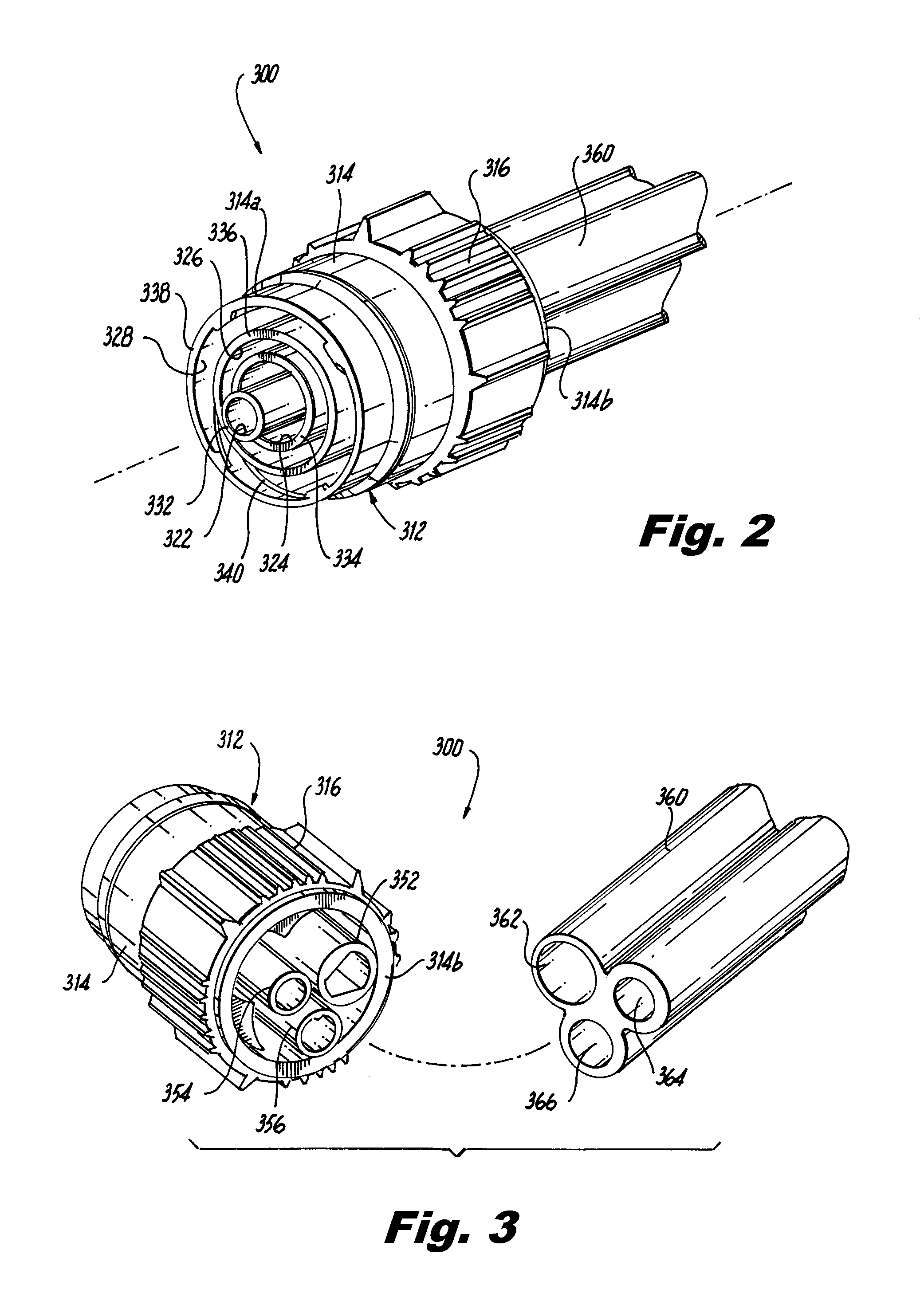 Coupling for connecting a tube set to a trocar