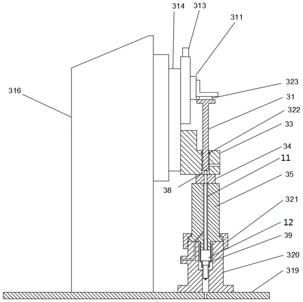 Device and method for measuring the flow rate of a nozzle assembly