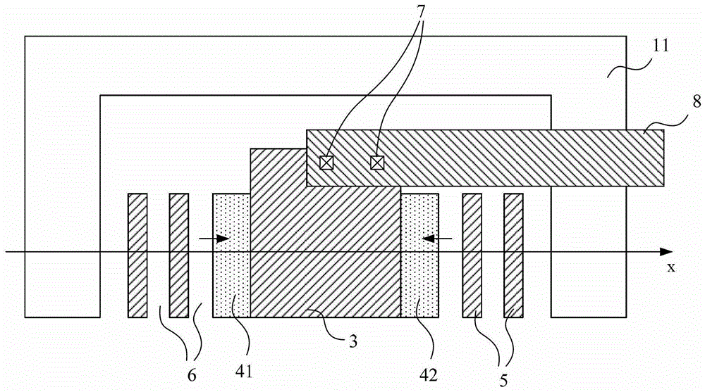 goi_tddb test circuit structure