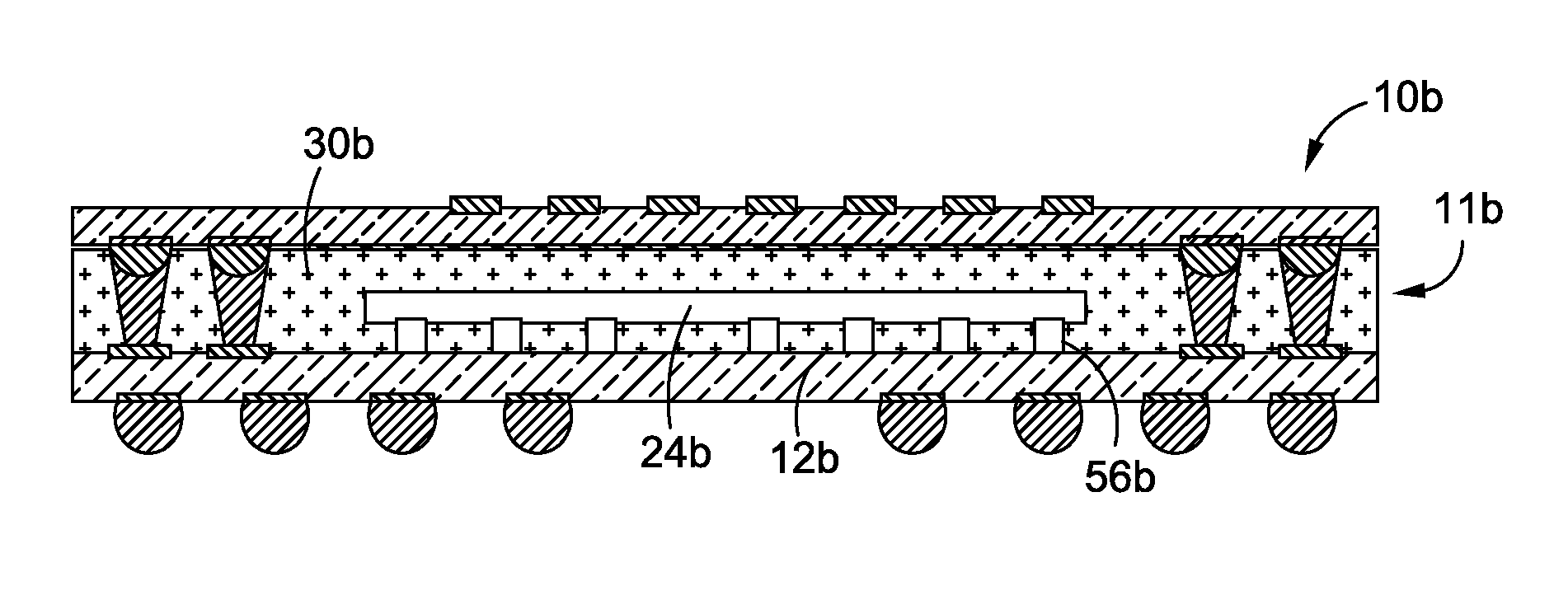 Thin stacked interposer package