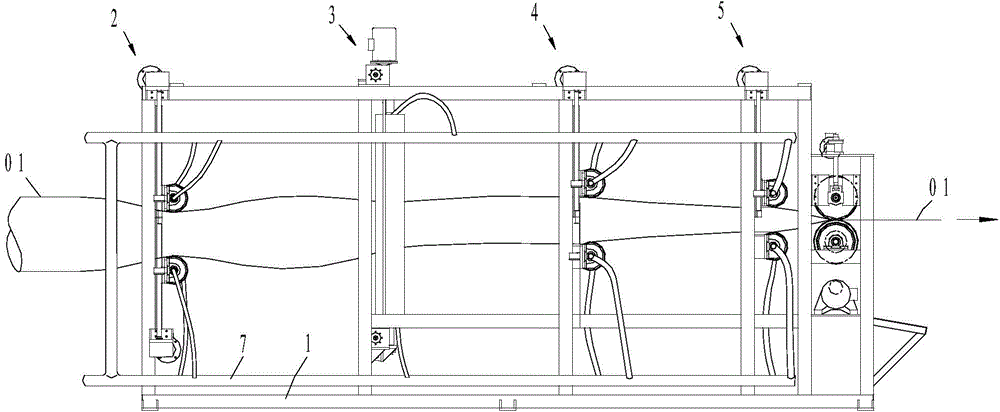 Cooling device for wind tube cloth