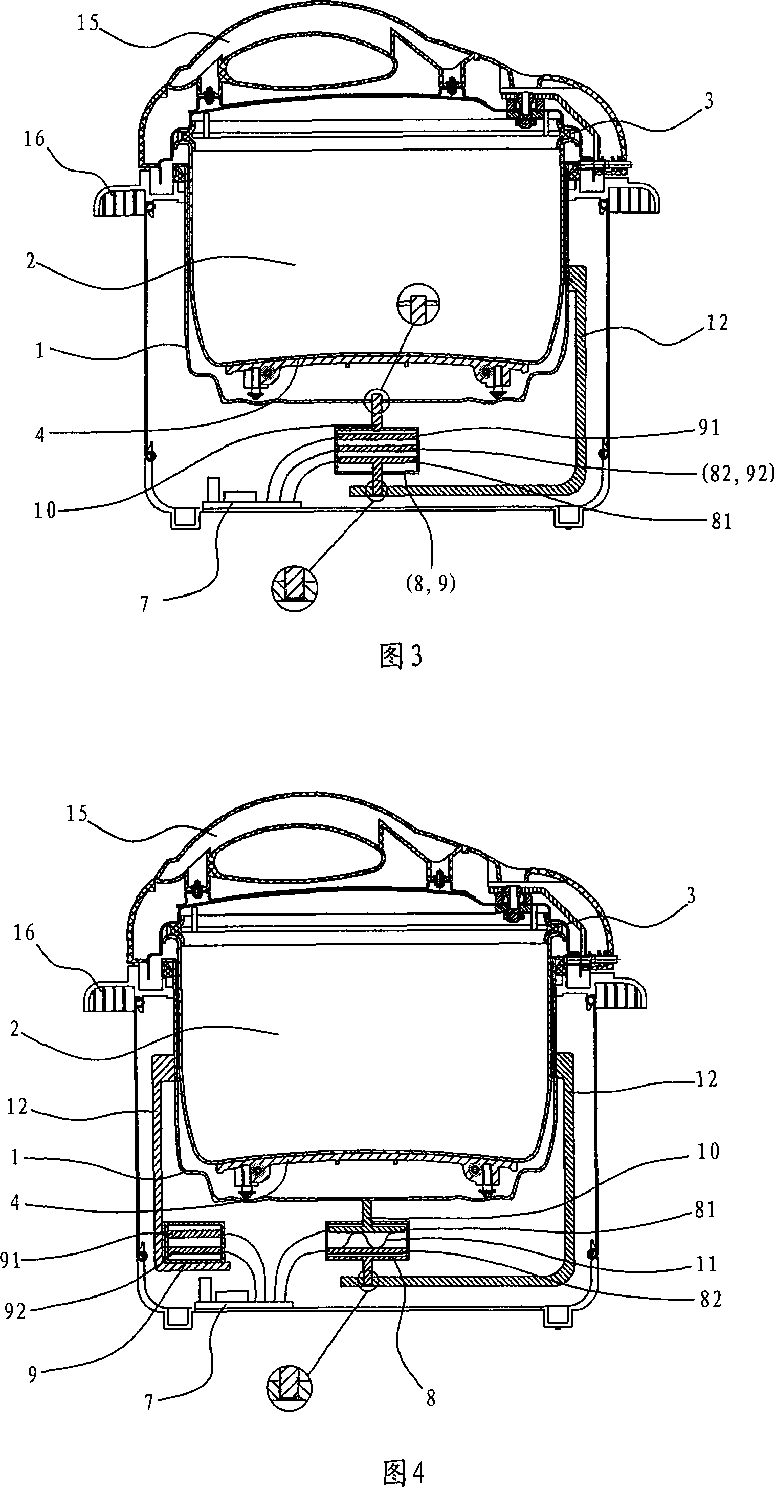 Modified electric pressure cooker