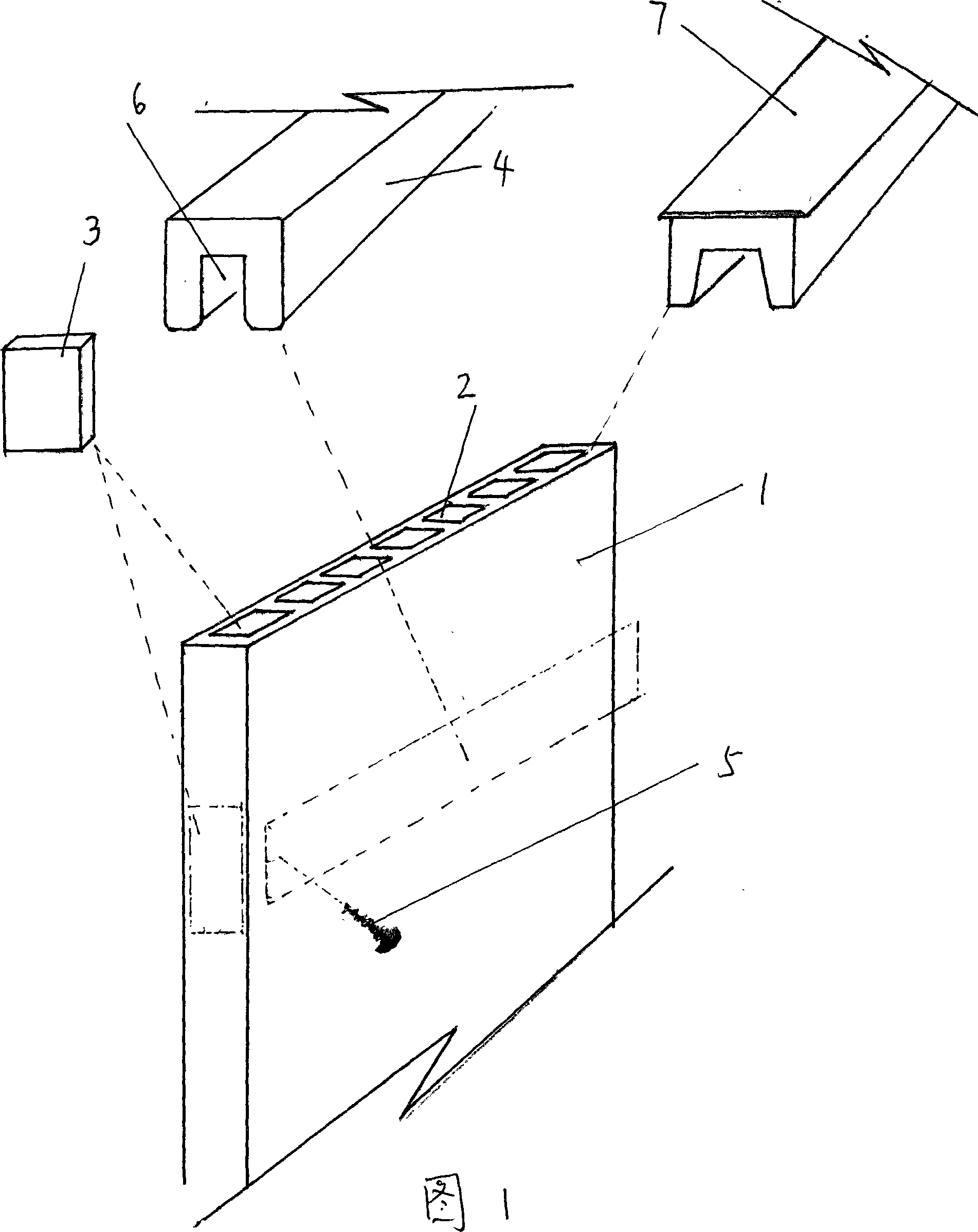 Furniture assembling plate and furniture producing method