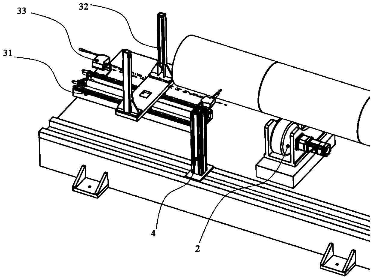 Parameter measuring device and method for large cylindrical workpiece