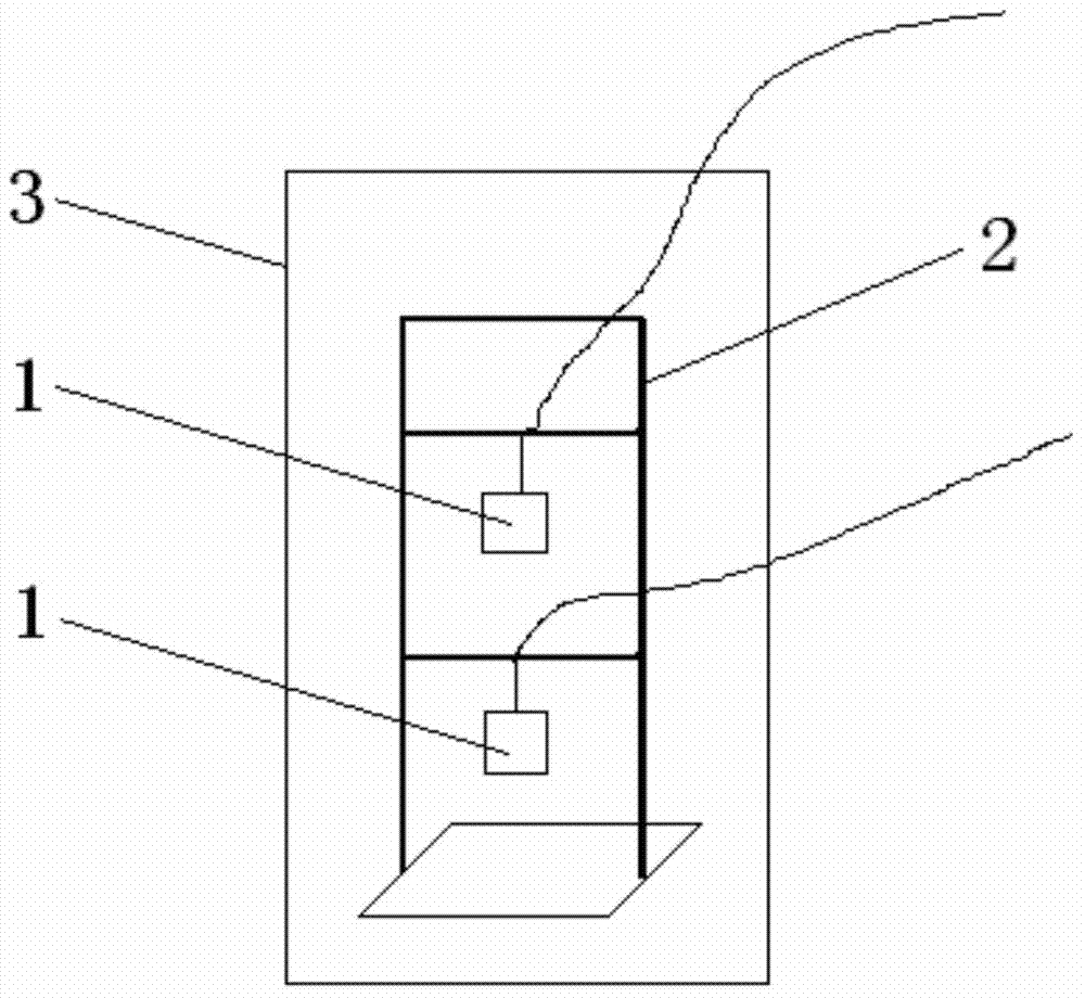 Strain gauge assembly for testing curing stress of thermosetting pouring PBX and testing method thereof