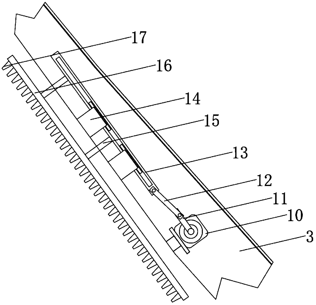 Operating table board angle grinding device