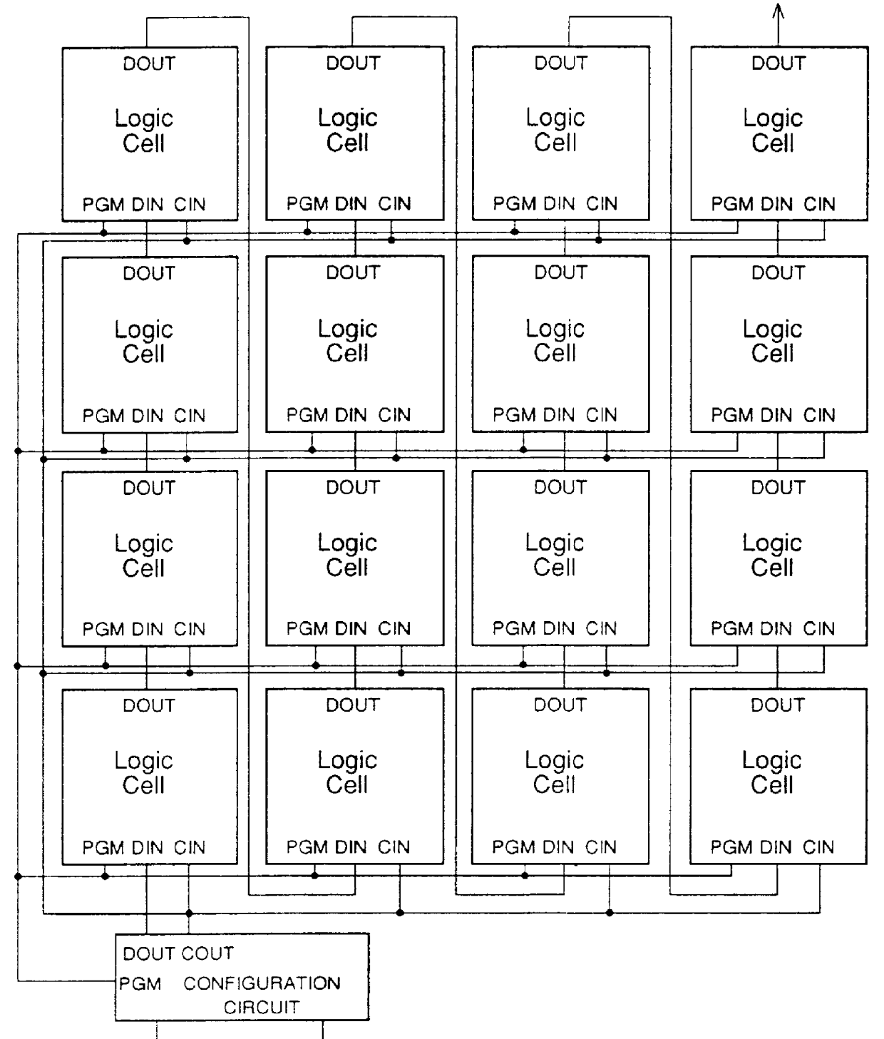 Chain-connected shift register and programmable logic circuit whose logic function is changeable in real time