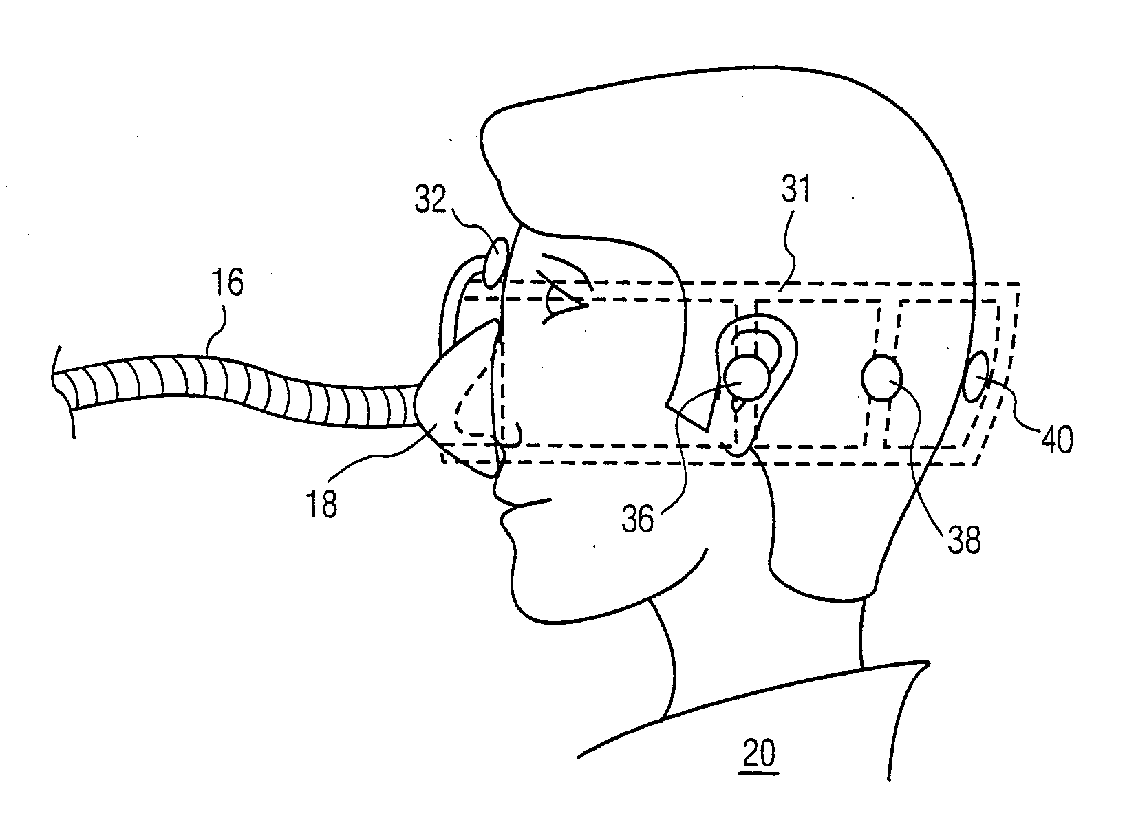 Sleep inducing apparatus for CPAP machine