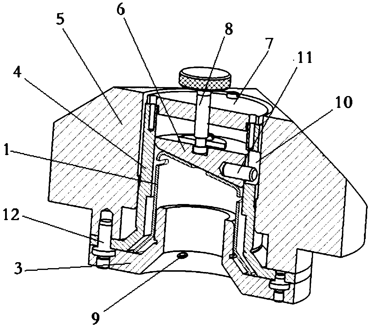 Rotary part drilling method and drilling clamp