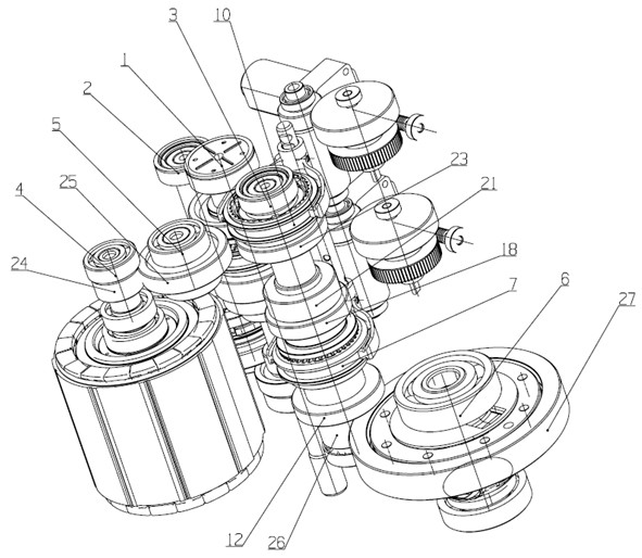 Automobile hybrid power assembly