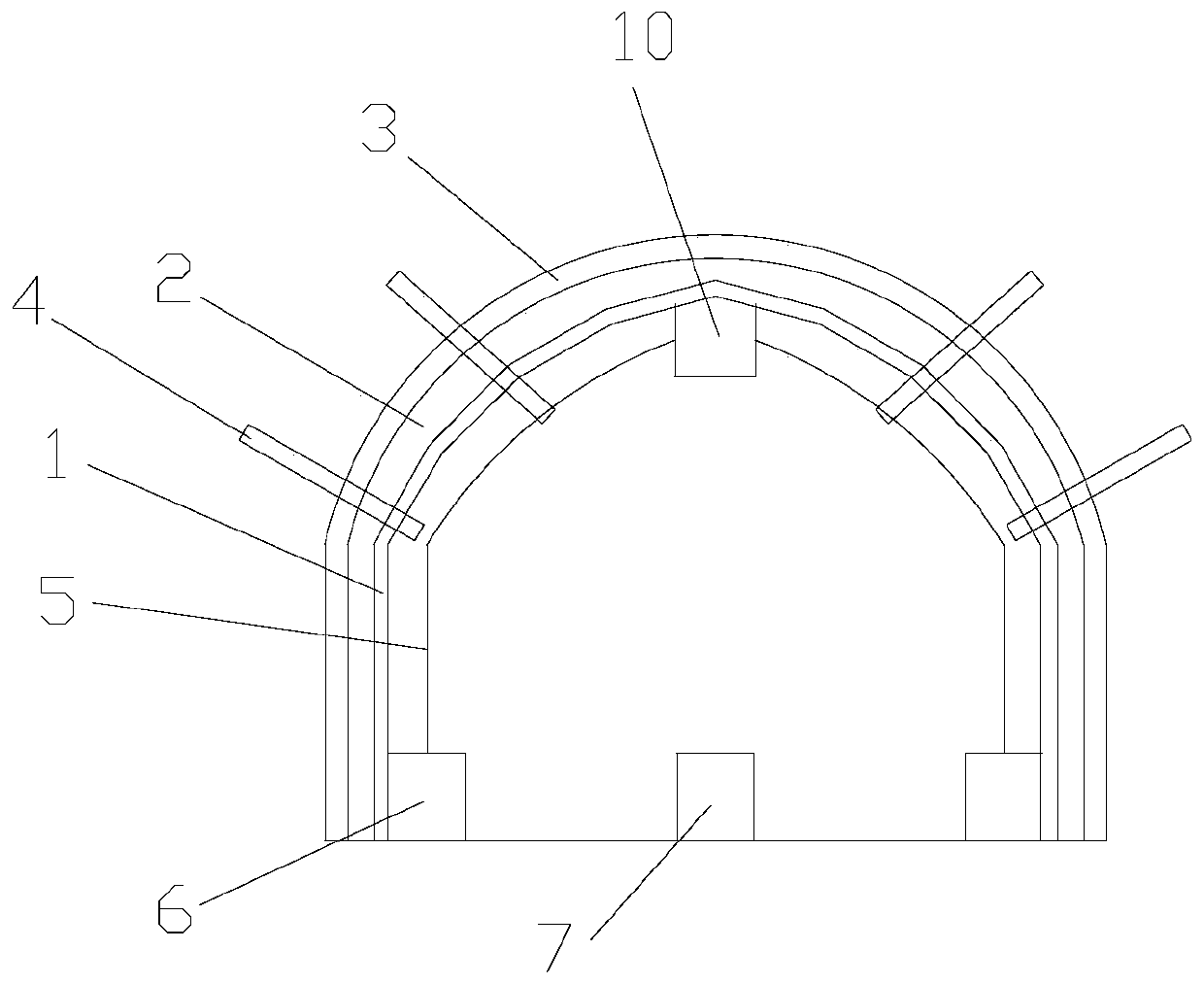 Supporting steel frame for weak surrounding rock tunnel and construction method