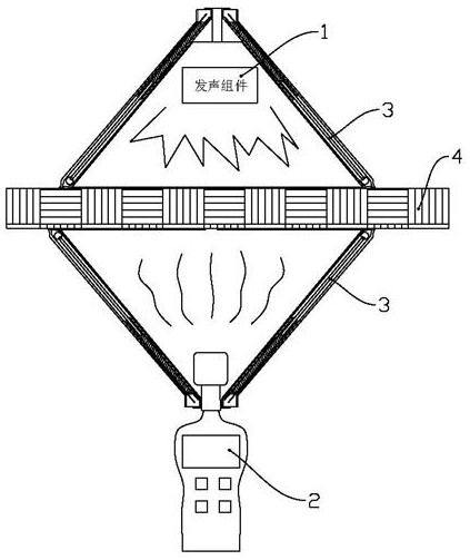 Assembly type building component sound insulation detection device and use method