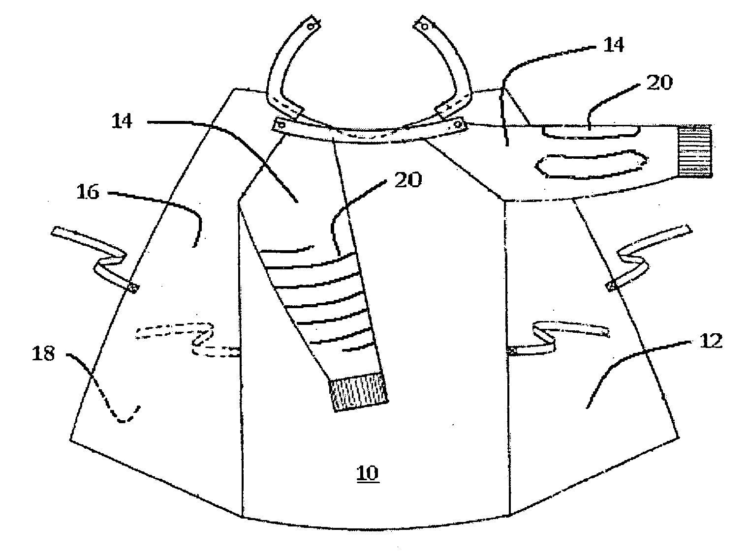 Protective garment containing malleable insert