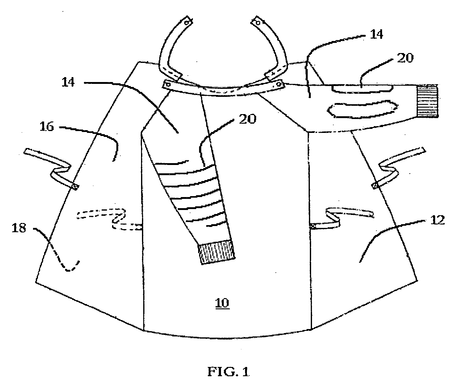 Protective garment containing malleable insert