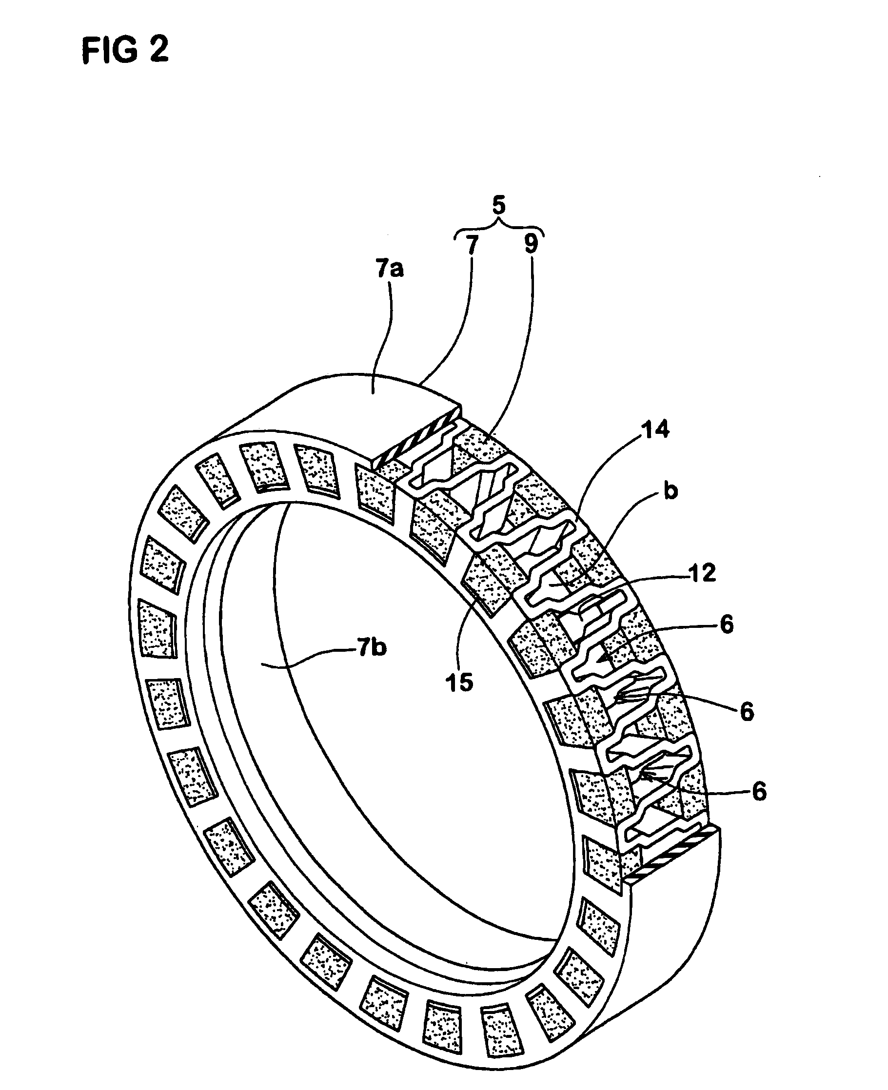 Runflat tire system and support ring therefor