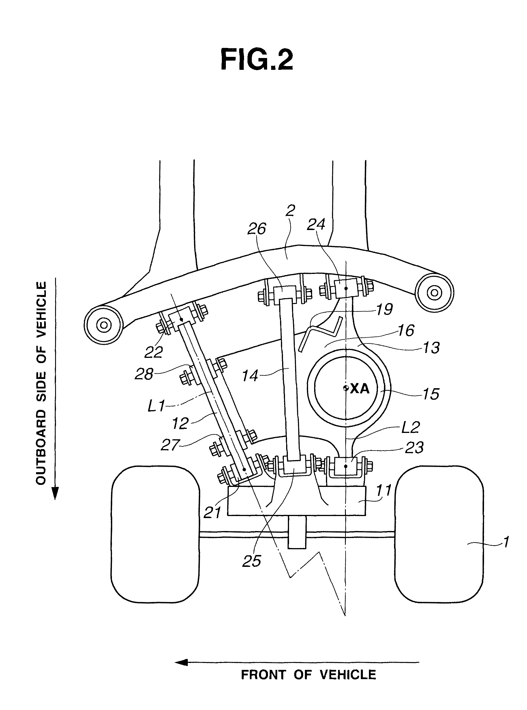 Suspension structure, bush structure and suspension characteristic adjusting method