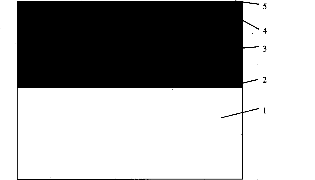 Thin film field emitting cathode with gradually changed electronic transmission layer component