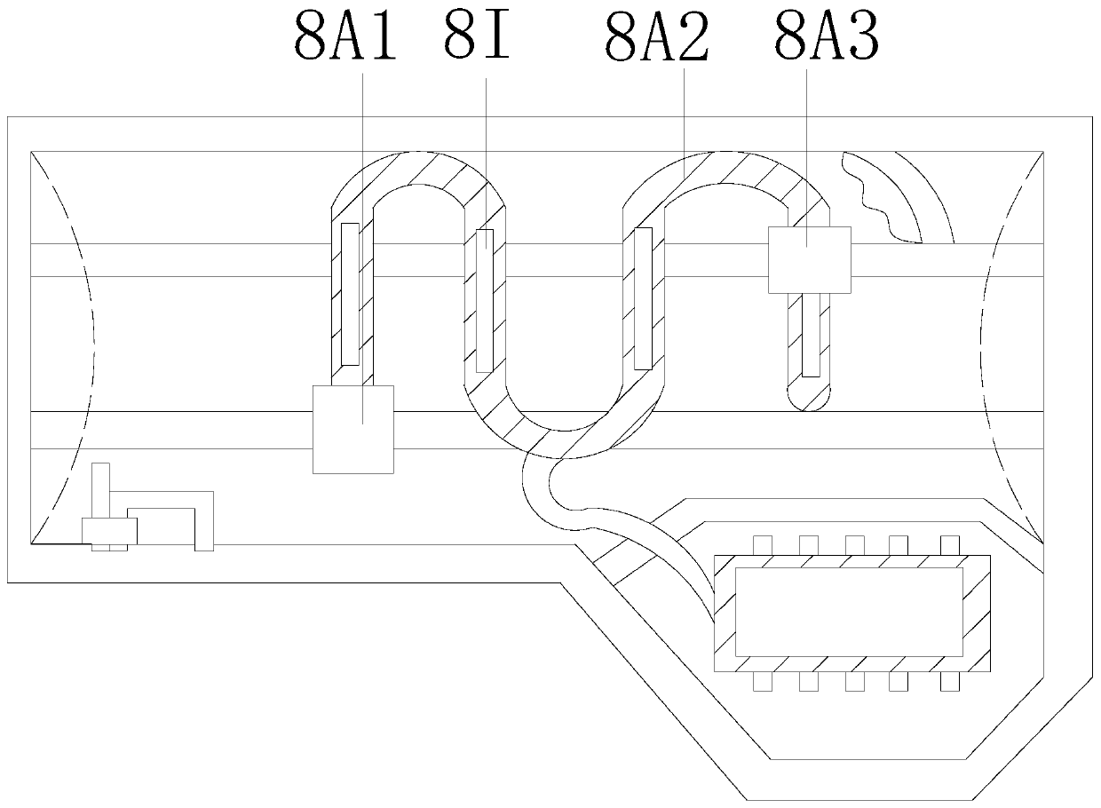 Variable-frequency pulse terminal radio-frequency anti-metal electronic tag based on a vernier caliper