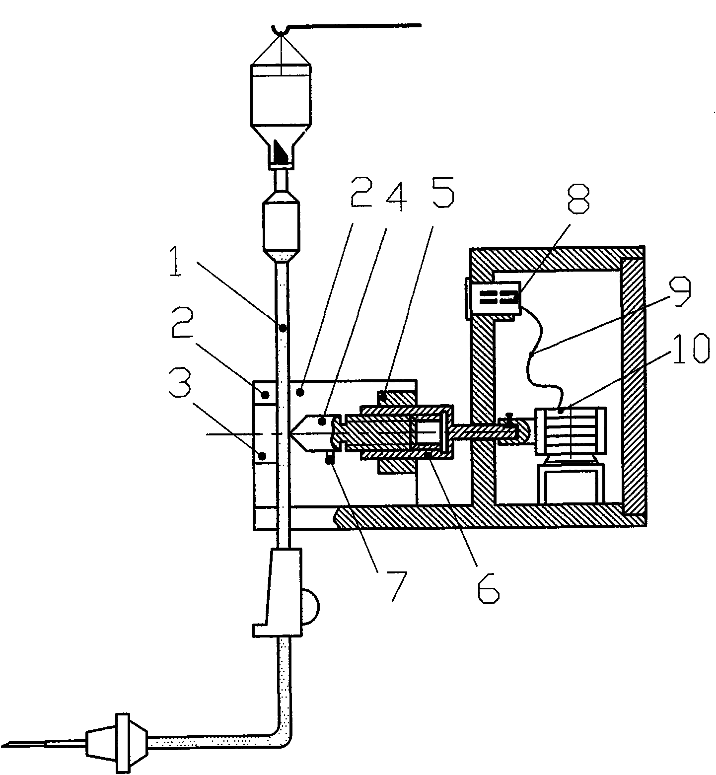 Infusion set flow rate controller