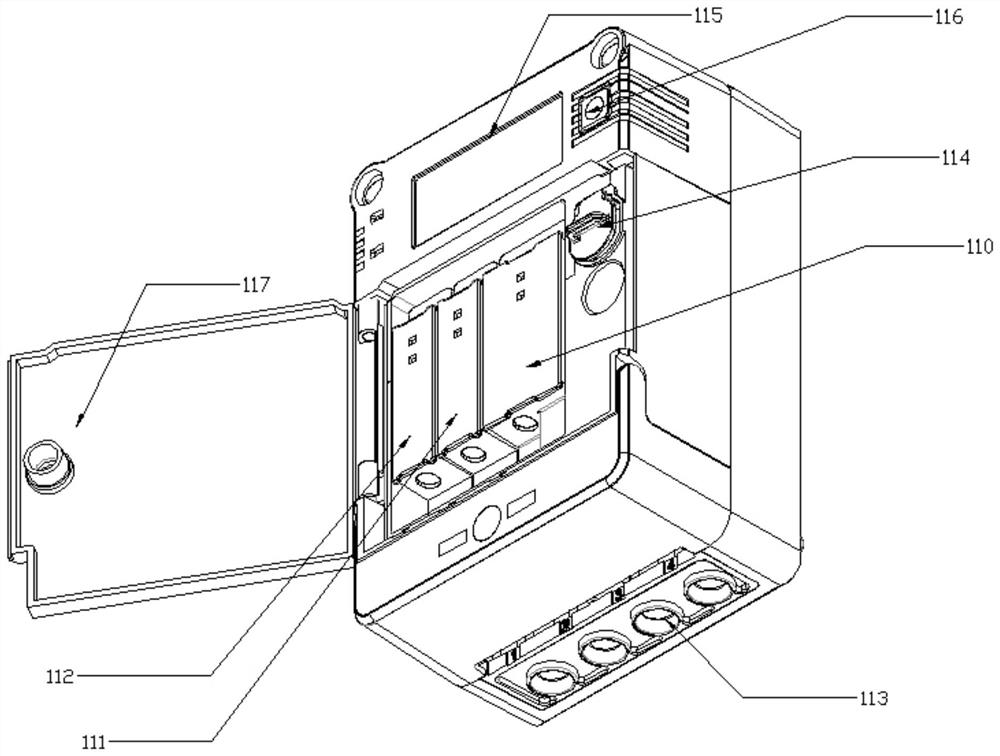 Internet-of-Things modular electric energy meter capable of meeting temperature monitoring of terminal block