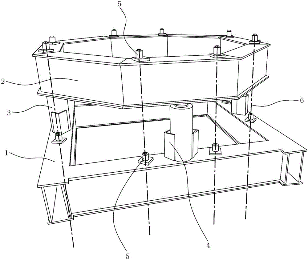 Device for lifting inner steel barrel of chimney