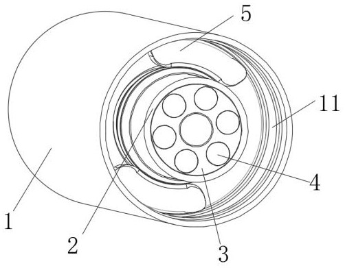 Cable with circulating heat dissipation function