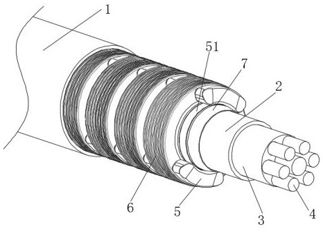 Cable with circulating heat dissipation function