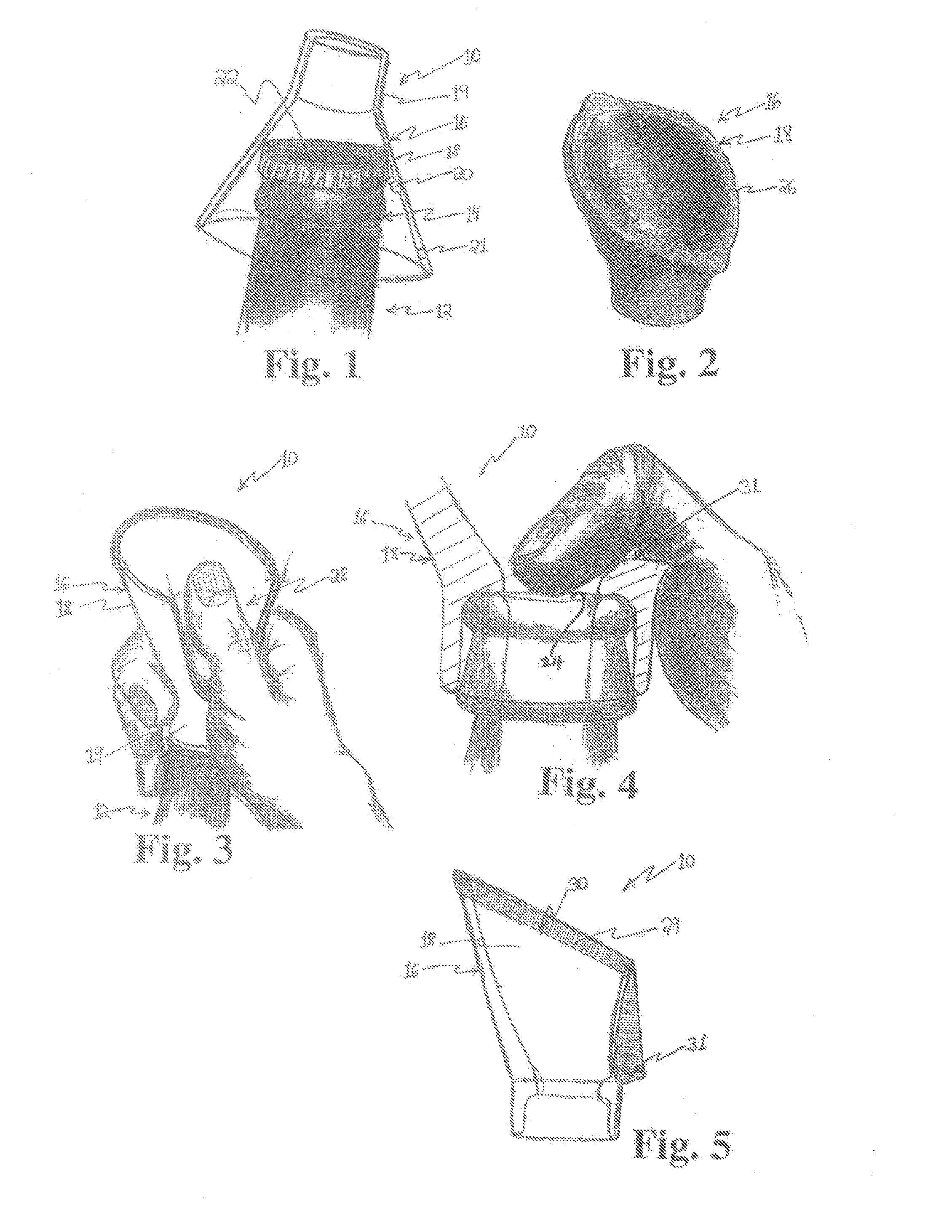 Food guide for use with a dispensing end of a container