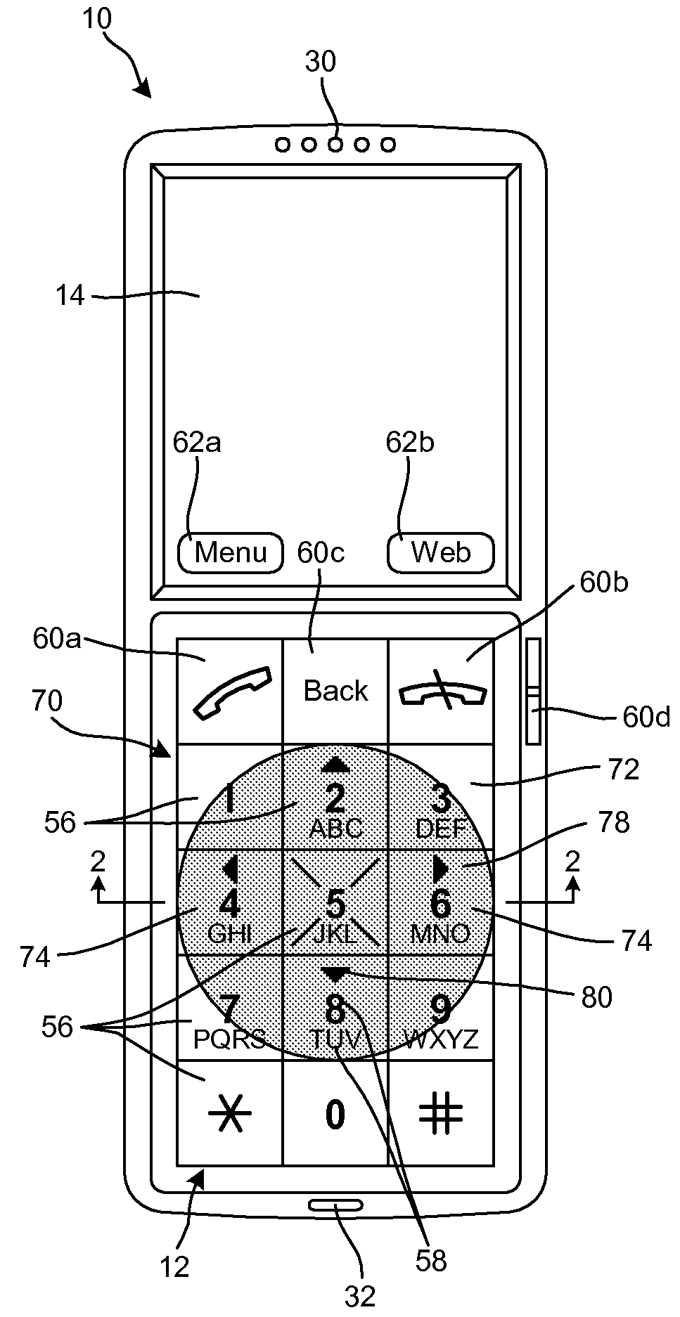 Electronic device with keypad assembly