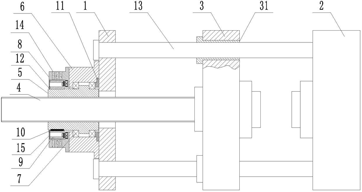 Die locking mechanism for die casting machine directly driven by frameless combined type permanent magnet synchronous linear motor