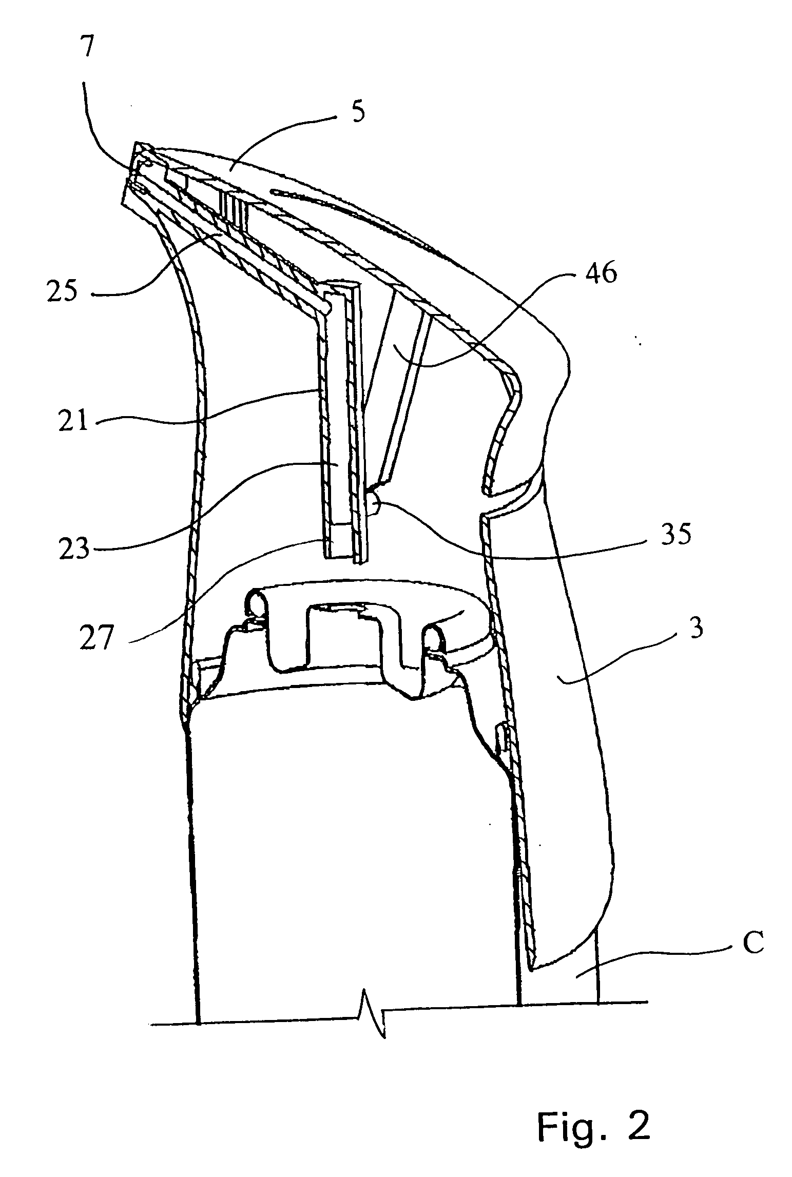 Button actuated mechanism for a dispensing canister