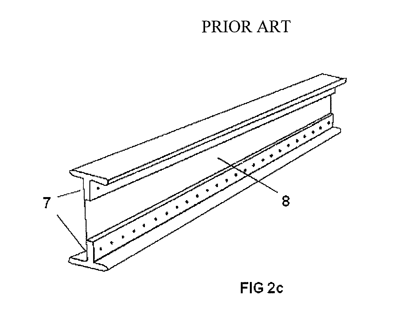 Integrated multispar torsion box of composite material