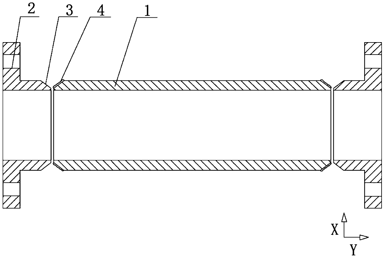 Surfacing welding process for copper pipe and stainless steel pipe