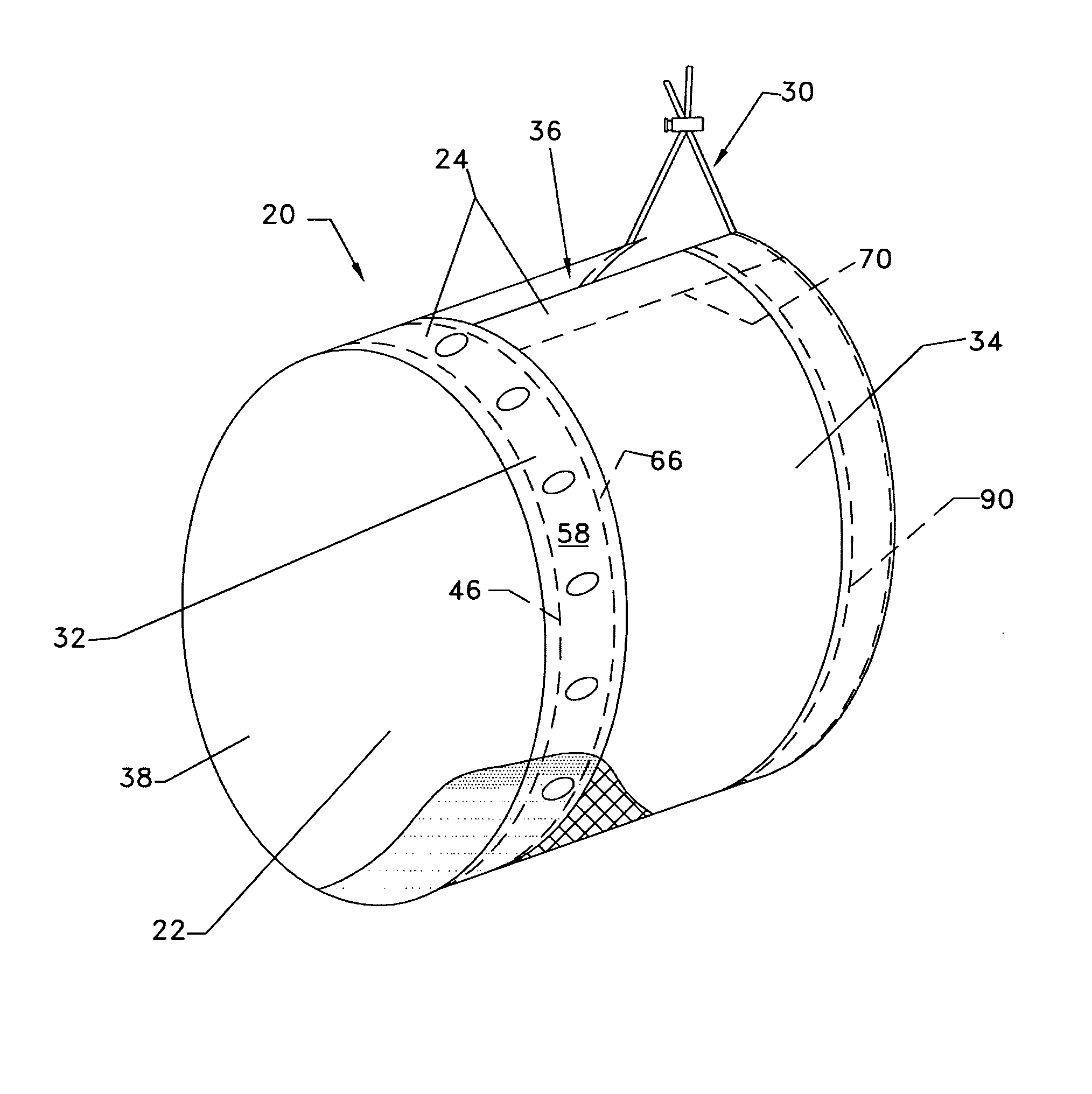 Cover for the head of a foaming brush