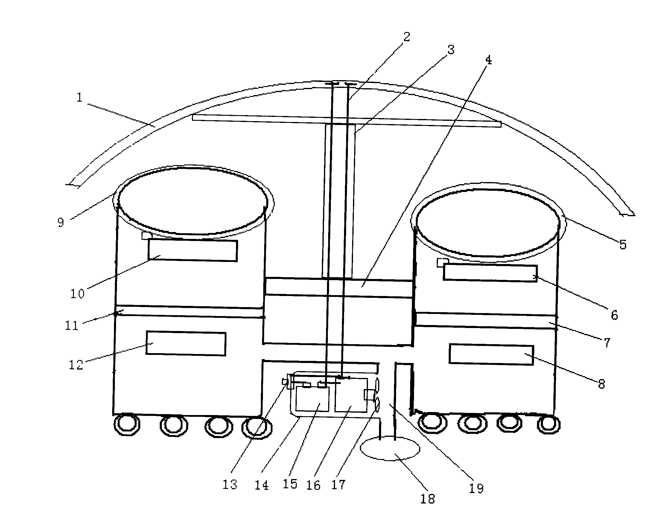 Negative-pressure type bilayer intelligent trash can