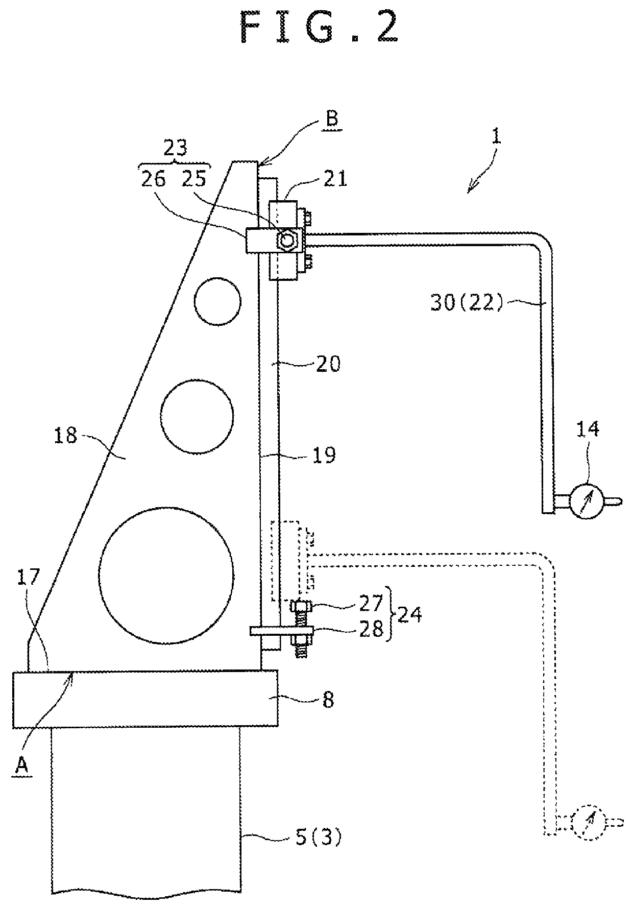 Rotation drum alignment ascertaining device