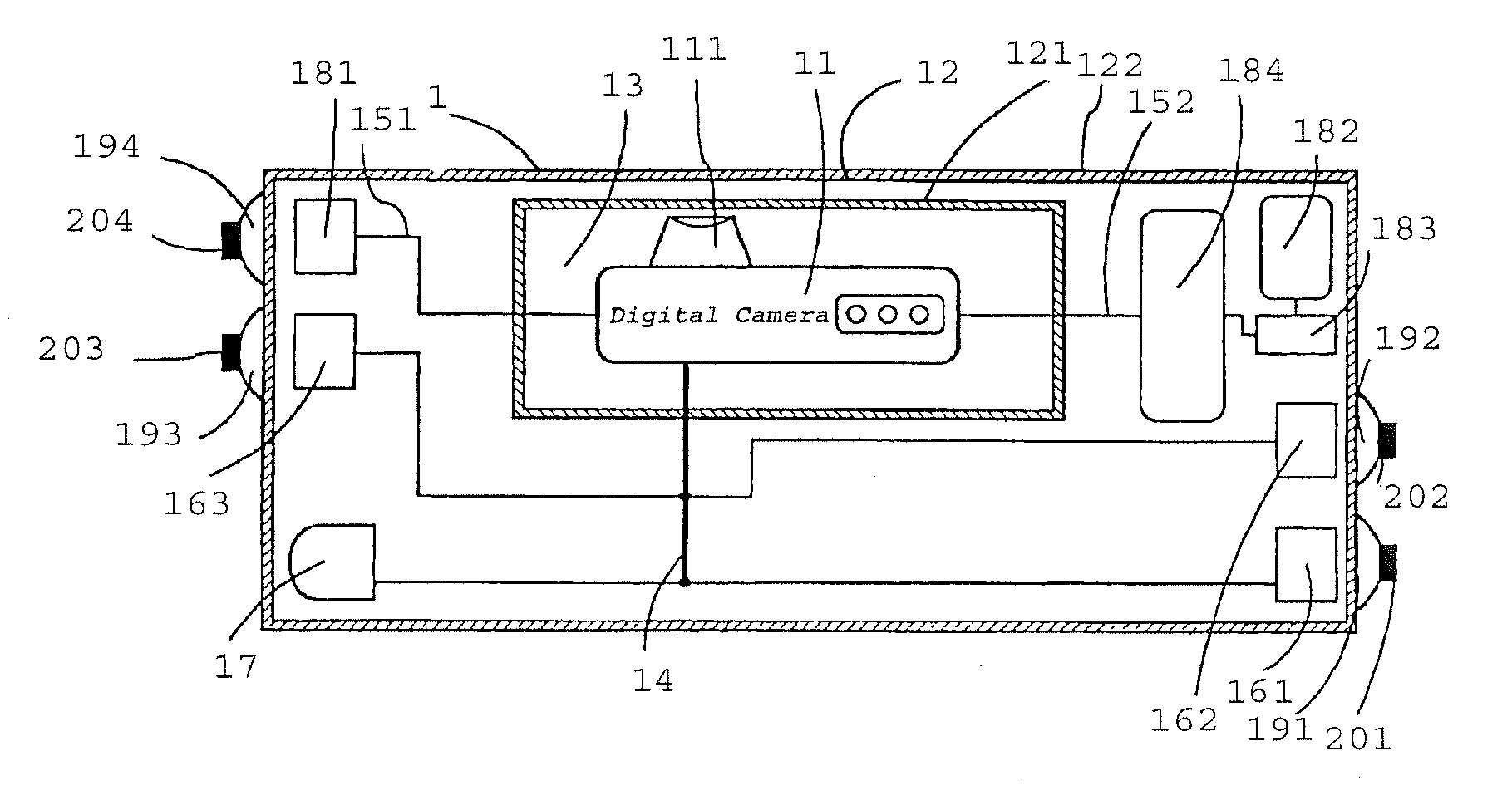 Sealed, waterproof digital electronic camera system and method of fabricating same