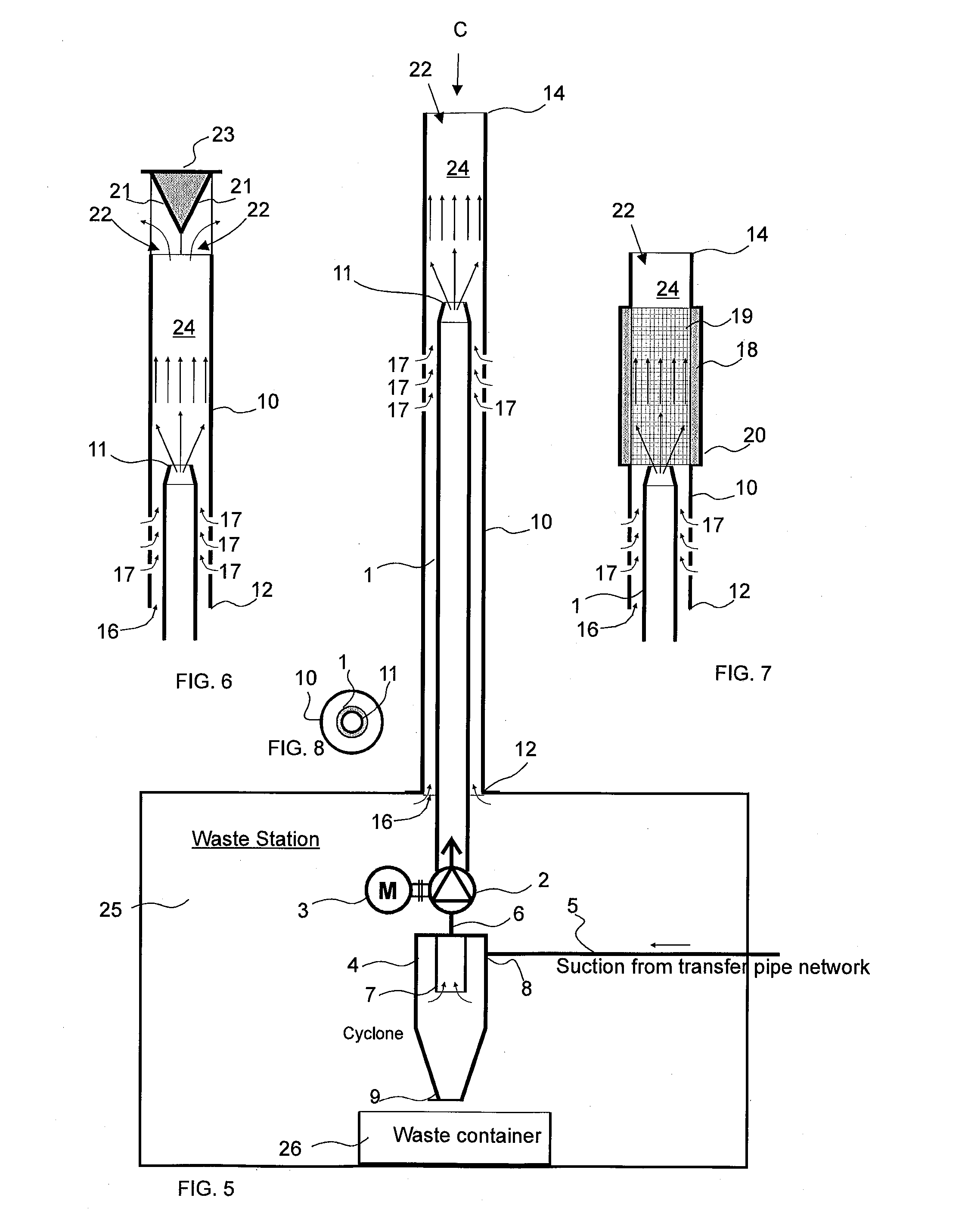 Method and apparatus in a pneumatic material conveying system