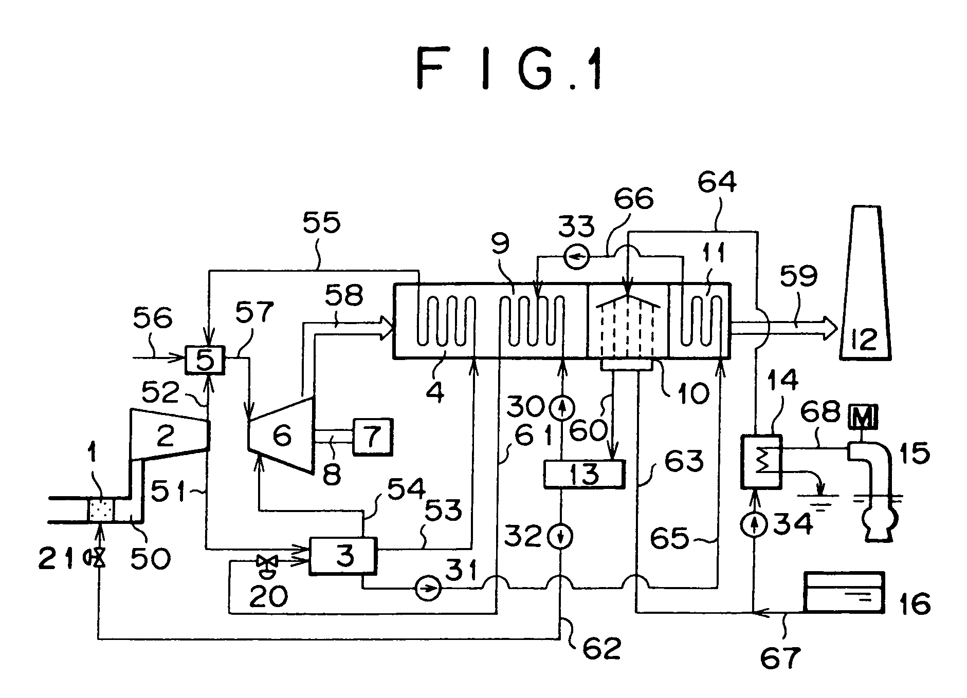 Gas turbine electric power generation equipment and air humidifier