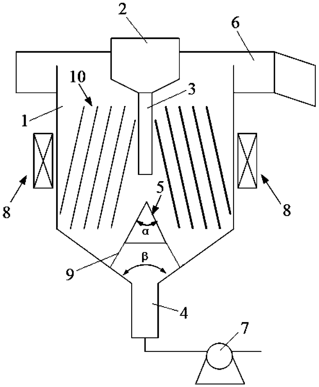 A fluid continuous sedimentation reactor for removing iron and impurities