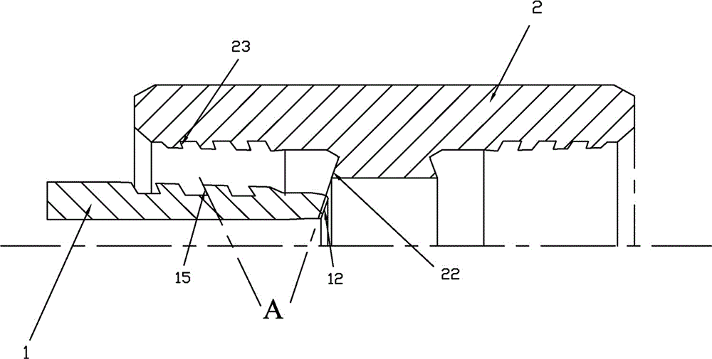 A gas-tight connection structure for oil well pipe