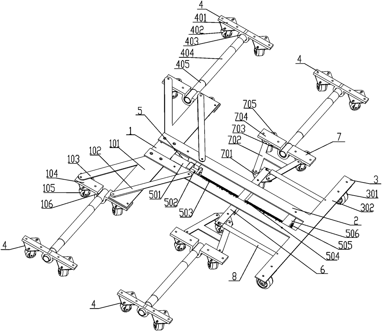 Portable auxiliary parking device and use method