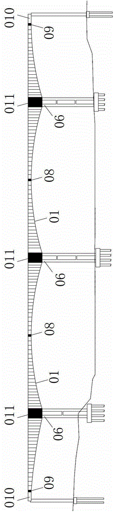 Prestressed concrete variable-section box girder bridge with internal slant leg rigid frame, and construction method thereof