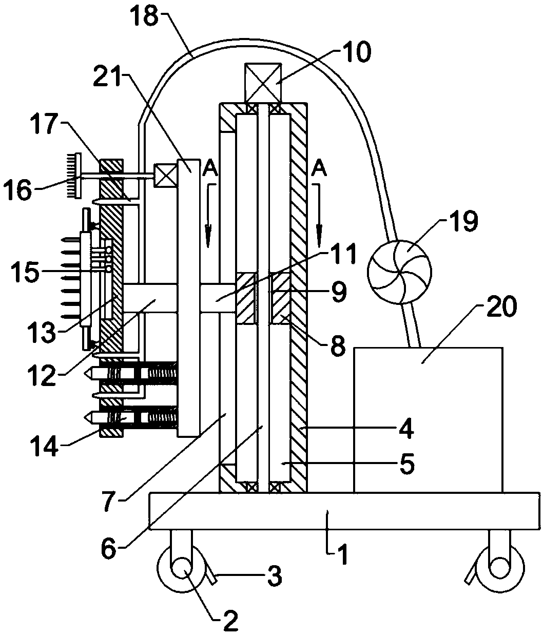 A kind of old wall lime layer removal equipment for building decoration